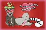  all_hail_king_julien balls bigger_version_at_the_source card crown cum datsexylemur dreamworks erection eyewear feral holidays king_julien lemur love madagascar male mammal orgasm penis pose primate red_background simple_background sunglasses valentine&#039;s_day 