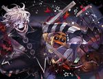  artist_name blood bonnie_(fnaf) chain chica claws five_nights_at_freddy's five_nights_at_freddy's_2 foxy_(fnaf) freddy_fazbear glowing glowing_eyes kawacy mask personification puppet_strings star the_puppet_(fnaf) white_hair 