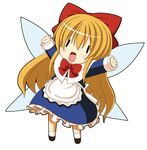  blonde_hair bow chibi doll hair_bow long_hair rcoco01 ribbon shanghai_doll solo touhou wings 