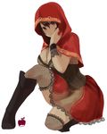  alternate_costume bad_id bad_pixiv_id black_eyes black_hair blush boots breasts cosplay fishnets folklore grimm's_fairy_tales hood koiro_(ahuronron) large_breasts little_red_riding_hood little_red_riding_hood_(grimm) little_red_riding_hood_(grimm)_(cosplay) resident_evil resident_evil_5 sheva_alomar solo thighhighs 