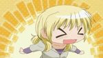  &gt;_&lt; :d animated animated_gif blonde_hair blush closed_eyes excited flapping happy hidamari_sketch lowres miyako open_mouth screencap smile wide_face xd |_| 