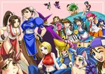  17girls 6+girls ai aino_heart anita anita_(vampire) aq_interactive arcana_heart atlus blue_eyes blue_mary blush bontenmaru capcom cham_cham chamcham chun-li clarice_di_lanza crossover daidouji_kira everyone examu felicia girls king_of_fighters m.u.g.e.n marvel_vs_capcom midnight_bliss morrigan_aensland mugen_(game) multiple_girls nool rimururu rockman rockman_dash sakazaki_yuri samurai_spirits shiranui_mai smile snk street_fighter tabasa thumbs_up tron_bonne vampire_(game) warzard wink yuri_sakazaki 