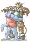  anthro bovine braford canine cattle male mammal muscular sam_(braford) wolf 