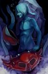  bad_id bad_pixiv_id blue_skin bubble character_request crab crab_claw hair_over_eyes no_penis noah_(karmaveta) nude seaweed the_legend_of_zelda the_legend_of_zelda:_majora's_mask underwater white_hair 