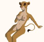  2015 anthro breasts darthmaul1999 disney feline female lion mammal nipples nude pussy simple_background smile the_lion_king vitani white_background 
