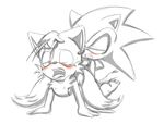 anal blush male male/male miles_prower monochrome open_mouth redkelv sex sonic_(series) sonic_the_hedgehog sweat 