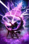  2015 animated beam equine equumamici female friendship_is_magic glowing glowing_eyes horn magic mammal my_little_pony rock sky solo tsitra360 twilight_sparkle_(mlp) winged_unicorn wings 