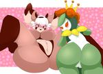  anthro big_breasts big_butt blush breasts butt cervine deer duo female flora_fauna flower iabelle lilligant looking_at_viewer looking_back mammal mouthless nintendo nipples nude pink_eyes plant pok&eacute;mon presenting presenting_hindquarters pussy red_eyes smile video_games 