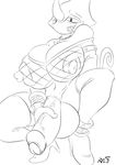  balls big_balls big_breasts big_penis breasts dickgirl espio_the_chameleon intersex nightmarecrookedjellifish penis sonic_(series) 