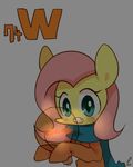  2015 blue_eyes blush bulb equine fangs female fluttershy_(mlp) friendship_is_magic hair joycall3 light_bulb mammal my_little_pony pegasus pink_hair scarf solo wings 