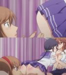  3girls animated animated_gif ass ass_touching multiple_girls okusama_ga_seito_kaichou! yuri 