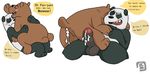  anal balls bear bowserboy101 cum cum_in_ass cum_inside duo grizzly_(character) grizzly_bear male male/male mammal panda panda_(character) penis uncut we_bare_bears 