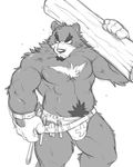  bear biceps clothing fur gloves male mammal muscular muscular_male pecs takemoto_arashi tools underwear 