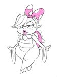  bow bracelet female half-closed_eyes high_heels jewelry koopalings lips looking_at_viewer mario_bros nintendo simple_background solo thick_thighs unknown_artist video_games wendy_o_koopa white_background wide_hips 