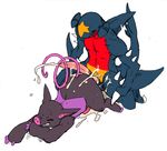  anal anal_penetration cum cum_inside cum_while_penetrated dragon duo garchomp grumpig hands-free interspecies male male/male mammal messy multi_penis nintendo orgasm penetration penis pig pok&eacute;mon porcine scalie sheer_(artist) smile video_games 