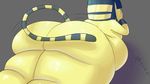  animal_crossing ankha big_butt butt captainfuckbus cat feline female mammal nintendo obese overweight solo thick_thighs video_games 