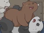  &lt;3 bear blush cartoon_network cellphone grizzly_(character) grizzly_bear ice_bear male male/male mammal panda panda_(character) phone polar_bear sex sweat teeth we_bare_bears yatosuke 