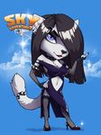  anthro blue_eyes canine facebook female kat_gothic mammal sky_adventures solo 