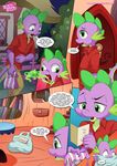  anthro anthrofied bbmbbf comic dialogue dragon english_text equestria_untamed fangs friendship_is_magic green_eyes male mammal my_little_pony palcomix spike_(mlp) text 