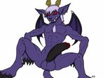  2015 abs angry balls big_penis black_penis buwaro_elexion chest_tuft claws clenched_teeth fur horn male muscular necklace nude pendant penis piercing purple_fur red_eyes simple_background slightly_damned spread_legs spreading teeth tuft webcomic white_background wings yellowpower 