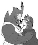  anthro biceps caleb_(kokuhane) canine clothed clothing dog husky kokuhane male mammal muscular muscular_male shirt smile tank_top 