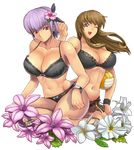  2girls ayane_(doa) bikini breasts dead_or_alive hitomi_(doa) ibanen large_breasts multiple_girls swimsuit 