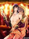  2boys anal artist_name biting blood character_request cum ensemble_stars! male_focus multiple_boys nude oogami_kouga_(ensemble_stars!) penis sakuma_rei_(ensemble_stars!) seklutz undressing whip yaoi 