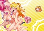  :p ;d bikini_top blush bottomless bow breasts cleavage condom condom_in_mouth condom_wrapper downblouse fingernails from_above front-tie_top full_body grin hair_bow idolmaster idolmaster_cinderella_girls jougasaki_mika jougasaki_rika large_breasts long_fingernails looking_at_viewer medium_breasts mouth_hold multiple_girls nail_polish one_eye_closed open_mouth pija_(pianiishimo) school_uniform seiza shiny shiny_skin shirt siblings sisters sitting smile teeth tied_shirt tongue tongue_out 