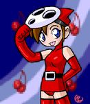  :p belt blue_eyes blush brown_hair cherry elbow_gloves female food fruit genderswap gloves mario_(series) mask_removed nintendo red_legwear red_thighhighs shy_girl shy_guy small_breasts solo super_mario_bros. thighhighs tongue_out unmasked 