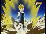  animated animated_gif aura blonde_hair dragon_ball dragon_ball_z lowres majin_vegeta screencap super_saiyan torn_clothes vegeta 