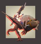  dragon gunlance monster monster_hunter riding solo tsukumo wyvern yian_kut-ku 