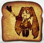  animated animated_gif food food_art hachune_miku hatsune_miku loituma lowres solo spring_onion the_bread_art_project toast unconventional_media vocaloid 