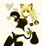  animal_ears bad_id bad_pixiv_id blonde_hair blue_eyes braid cat_ears cat_tail kinugawamiyabi kirisame_marisa short_hair solo tail thighhighs touhou 