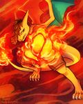  anthro chalur charizard dragon fire haychel lizard nintendo pok&eacute;mon pok&eacute;morph reptile scalie video_games wings 