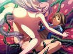  1boy 1girl anal monster_girl pink_hair rape shokusai_no_miyako tentacle tentacles_on_male 