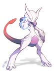  mega_mewtwo_x mega_pokemon mewtwo monster nintendo no_humans official_style pokemon pokemon_(game) pose simple_background solo standing sugimori_ken_(style) tail tomycase 