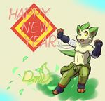  clothing divinemello eeveelution footwear gloves leafeon leaves male nintendo open_mouth pants pok&eacute;mon video_games yellow_eyes 