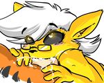  anthro black_sclera blush cum cum_in_mouth cum_inside duo eeveelution eyewear fellatio female glasses hair jolteon lemon_swirl male male/female nintendo oral pcaduck penis pok&eacute;mon sex solo_focus video_games white_hair yellow_eyes 