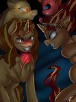  2015 adagio_dazzle_(eg) equestria_girls equine female feral horn mammal mrscurlystyles my_little_pony sunset_shimmer_(eg) unicorn 