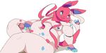  anthro belly chubby eeveelution erection garbodor hybrid looking_at_viewer male moobs nintendo nude overweight penis pok&eacute;mon shamelesss simple_background smile solo sylveon thick_thighs video_games 
