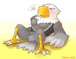  animal_crossing apollo_(animal_crossing) avian bird blush eagle kemo_nuko male nintendo pecs video_games 