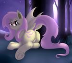 2015 animal_genitalia anus bat_pony blush butt clitoris cutie_mark dock equine equine_pussy fangs female feral flutterbat_(mlp) fluttershy_(mlp) friendship_is_magic grass hair hi_res hooves long_hair looking_at_viewer looking_back mammal matimus91 my_little_pony pink_eyes pink_hair pussy raised_tail rear_view smile solo tree underhoof wings 