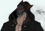  canine cloak clothing glowing glowing_eyes male mammal mask skull solo toddrogue69 