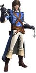  1boy 3d blue_eyes boots brown_hair castlevania chains coat cr_pachinko_akumaj?_dracula cr_pachinko_akumajå_dracula cross gloves long_coat male male_focus official_art pants richter_belmondo richter_belmont solo standing transparent_background weapon 