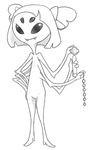  anal_beads anthro arachnid arthropod black_and_white black_eyes condom fangs female hair hand_on_hip monochrome monster monster_girl muffet multi_limb multiple_eyes nude pussy sex_toy solo spider undertale unknown_artist vibrator 