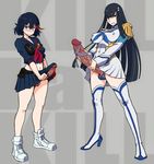  balls blush breasts clothing dickgirl duo erection female intersex kill_la_kill looking_at_viewer nipples ryuko_matoi satsuki sibling sisters unknown_artist 