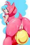  1girl amy_rose anus ass breasts curvy female from_behind furry green_eyes hammer huge_ass licking looking_at_viewer looking_back naughty_face nude plump presenting pussy raised_tail sega shiny shiny_skin solo sonic_(series) sonic_the_hedgehog tail thehumancopier thick_thighs tongue tongue_out wide_hips 