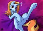  2015 caliginousmane equine eyeshadow female feral friendship_is_magic horn looking_at_viewer lying makeup mammal my_little_pony on_back pussy sassy_saddles_(mlp) smile solo spread_legs spreading tongue tongue_out unicorn 