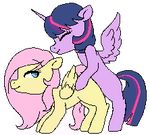  2015 animated blinking cum cum_inside dickgirl dickgirl/female duo equine eyes_closed female feral fluttershy_(mlp) friendship_is_magic from_behind hair horn intersex intersex/female long_hair mammal multicolored_hair my_little_pony pegasus penetration penis pink_hair sex smallandnaughty smile twilight_sparkle_(mlp) winged_unicorn wings 