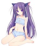  barefoot cinderella_bust fuyuichi little_busters! long_hair sasasegawa_sasami solo two_side_up underwear underwear_only very_long_hair 